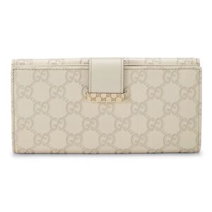 Gucci Beige Monogram Leather Wallet